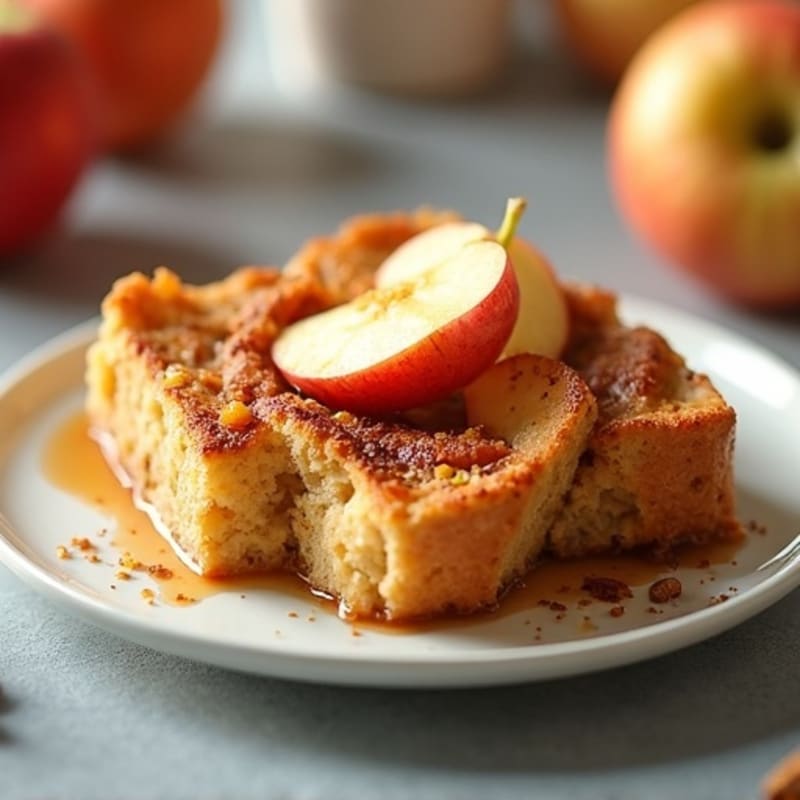 Baked Cinnamon Apple Whole Grain French Toast Casserole