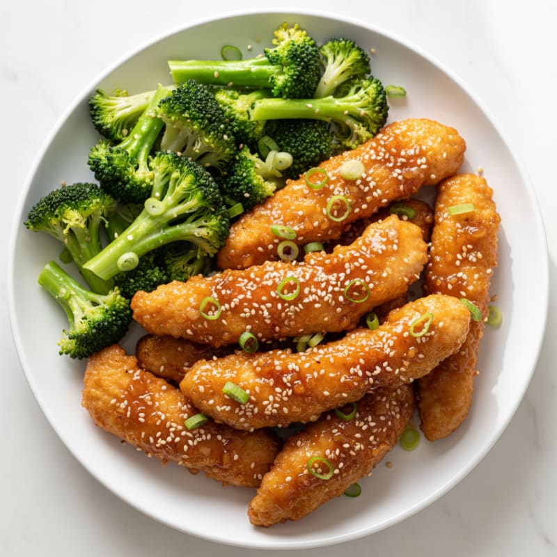 Panko Chicken with Honey-Garlic Glaze