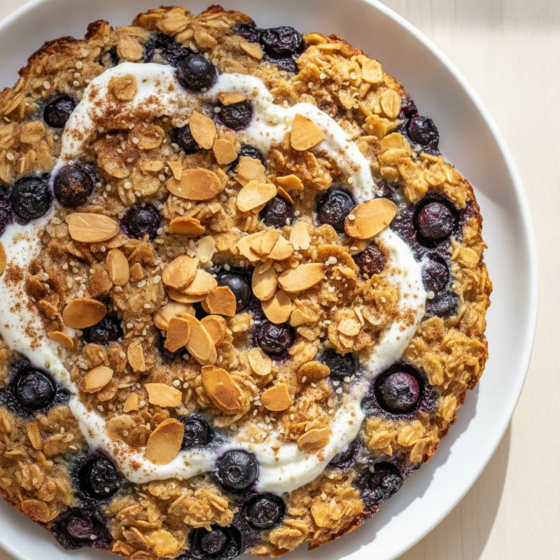 Blueberry Almond Oatmeal Bake