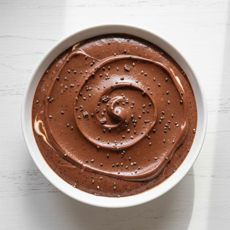 Silky Chocolate Protein Pudding with Chia Seeds