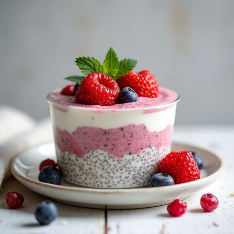 Creamy Chia Seed Pudding with Fresh Berries