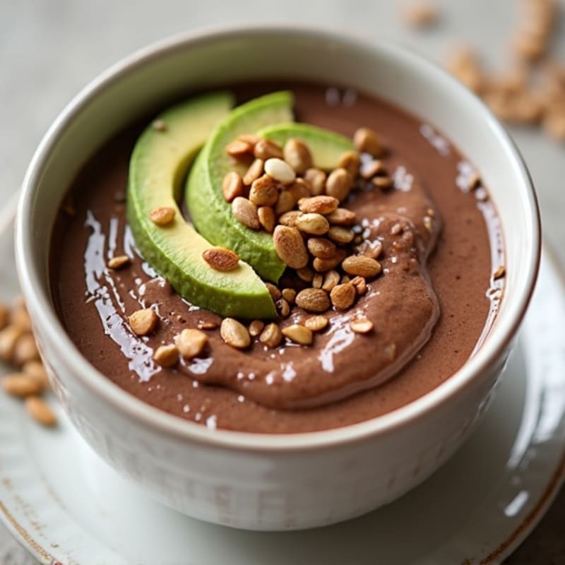 Silky Chocolate Protein Pudding with Toasted Pumpkin Seeds