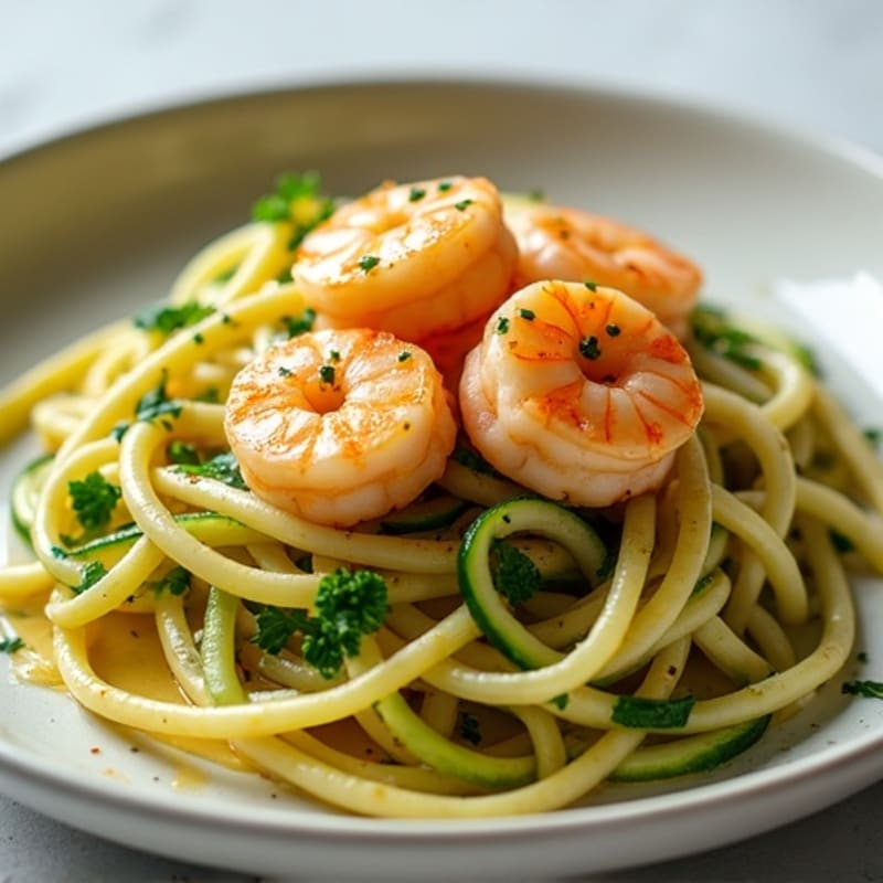 Lemon-Garlic Butter Shrimp with Herb Zucchini Noodles