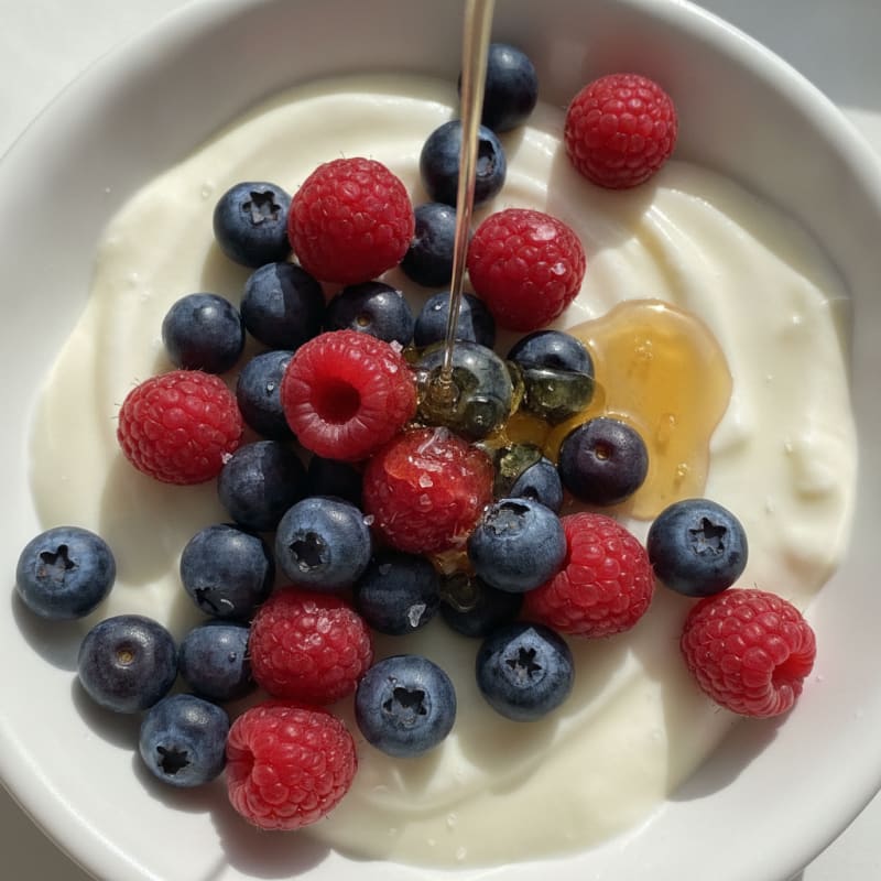 Creamy Milk Pudding with Berries
