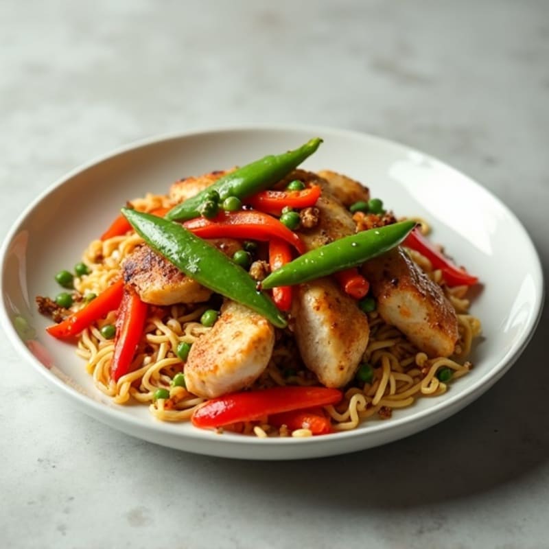 Ginger-Garlic Chicken Thigh Stir-Fry with Snap Peas