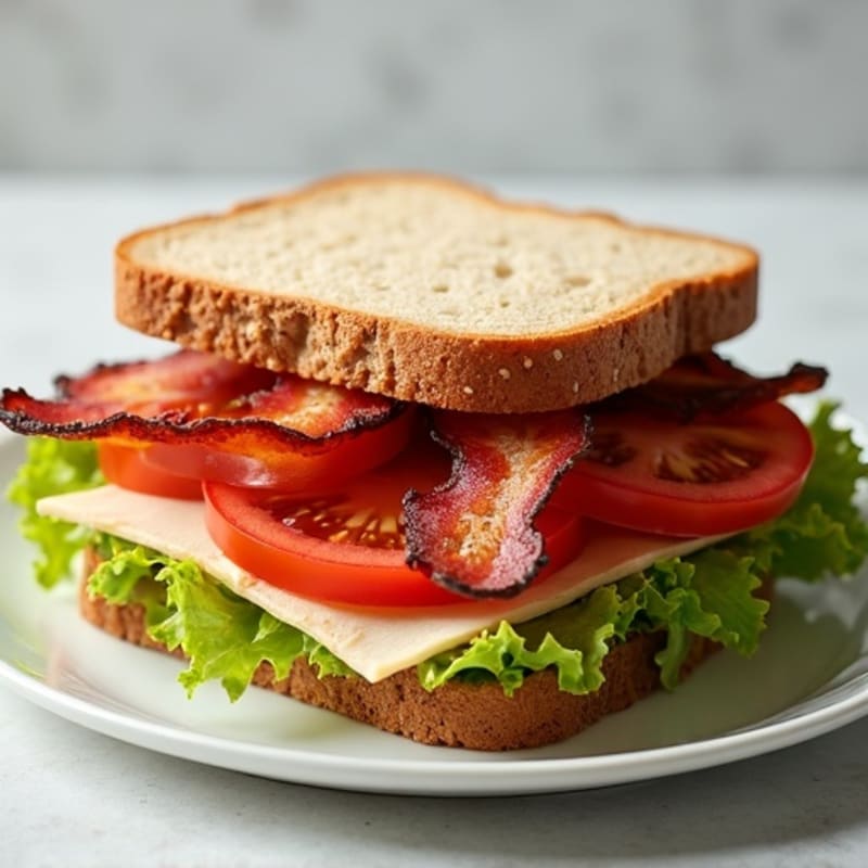 Crispy Turkey Bacon, Fresh Tomato, and Crunchy Lettuce Whole Grain Sandwich