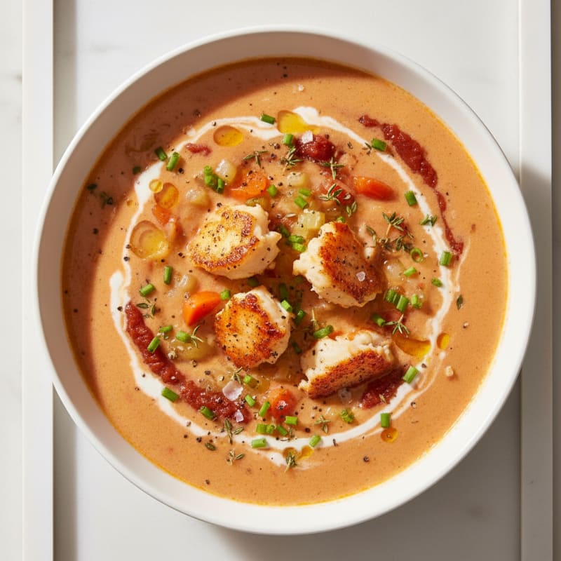Rich Lobster Bisque with Sherry