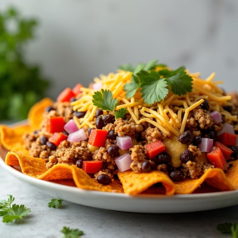 Sheet Pan Turkey Taco-Loaded Sweet Potato Nachos