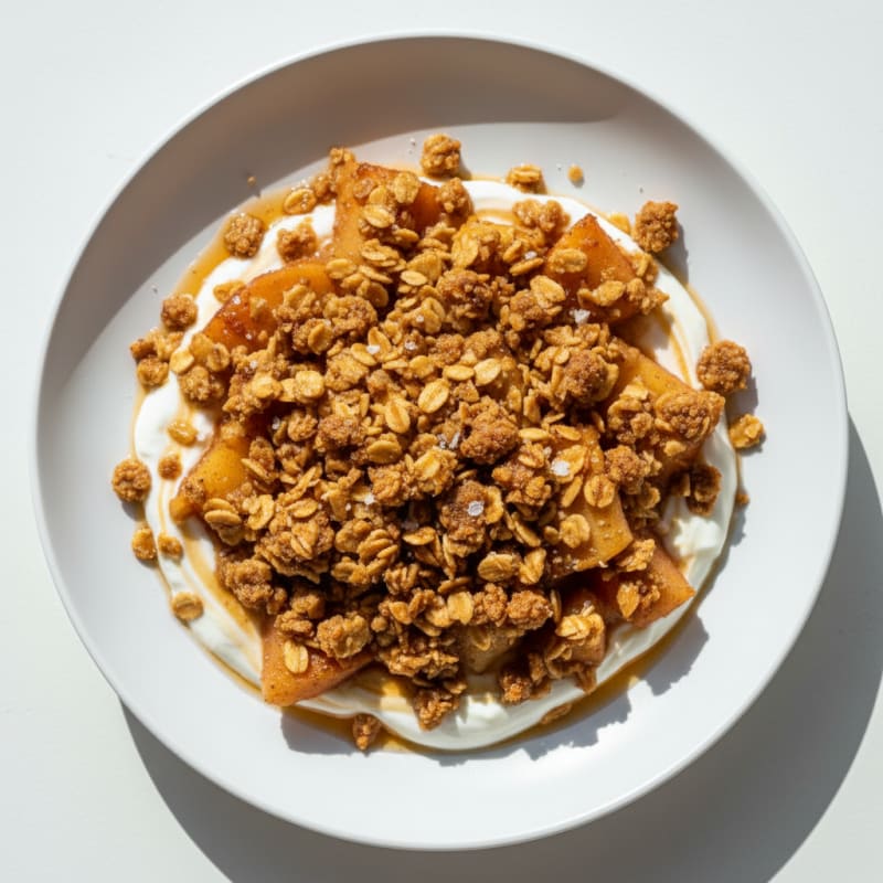 Baked Apple Crumble with Cinnamon