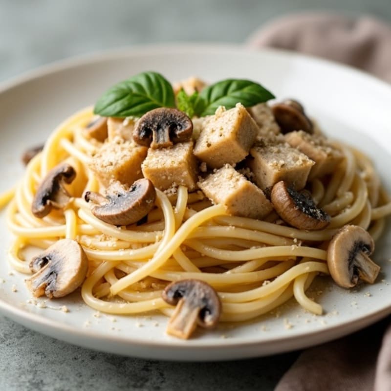 Creamy Truffle Mushroom Whole Wheat Pasta