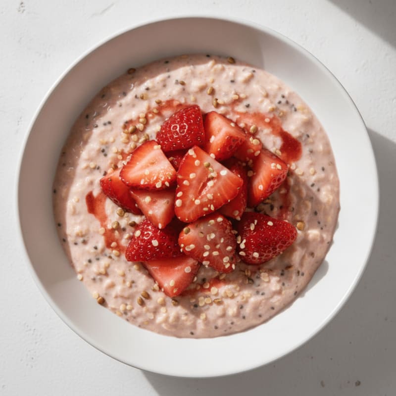 Strawberry Greek Yogurt Overnight Oats