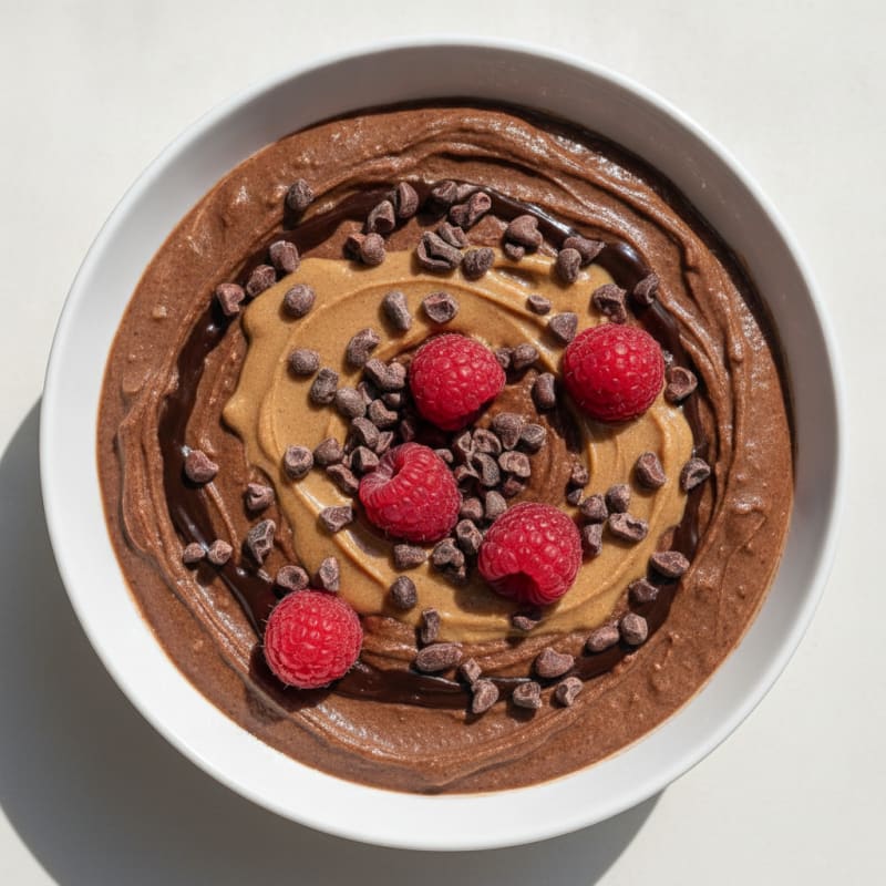 Chocolate Protein Smoothie Bowl with Almond Butter