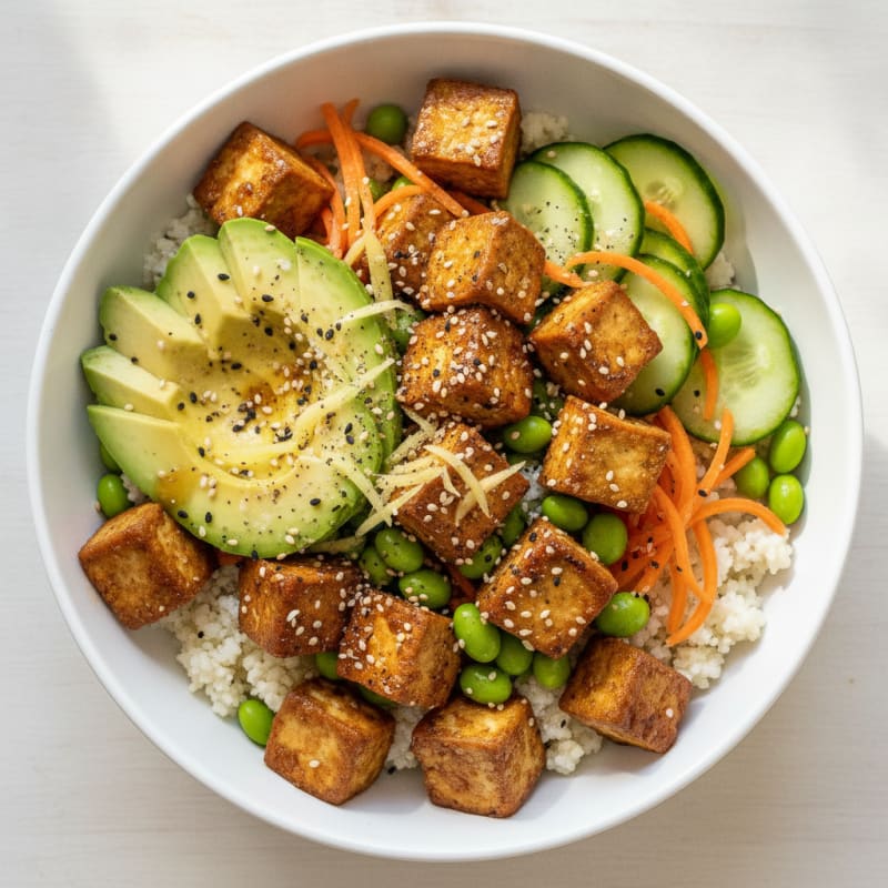 Tofu & Avocado Poke Bowl