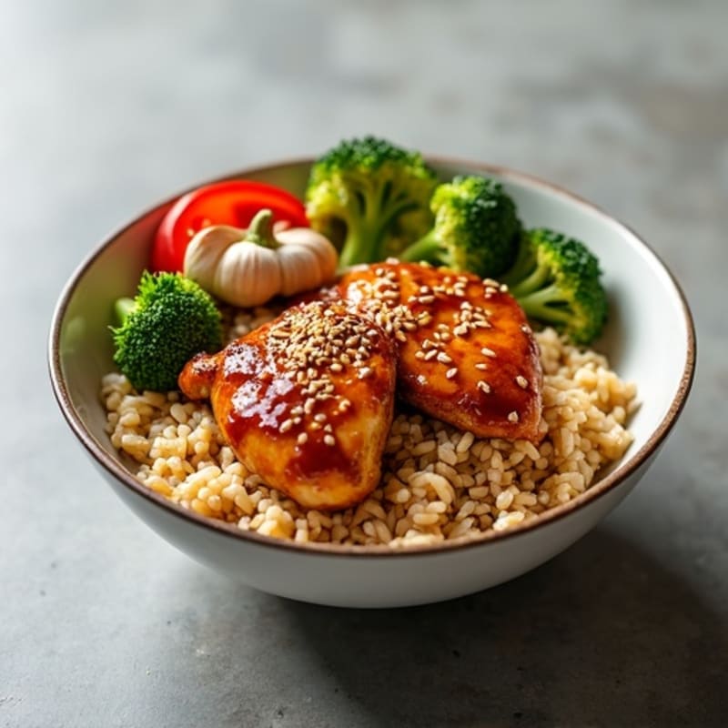 Sticky Ginger-Garlic Teriyaki Chicken Bowl