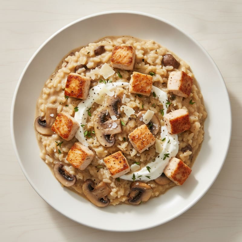 Creamy Mushroom Risotto with Parmesan
