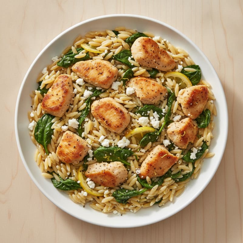 Lemon-Herb Chicken Orzo Skillet