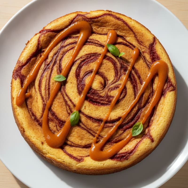 Cottage Cheese Protein Cheesecake with Spicy Cinnamon Swirl
