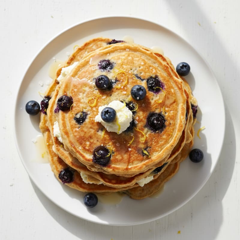 Blueberry Lemon Ricotta Pancakes