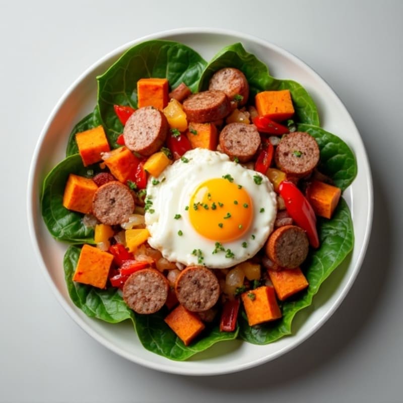 Protein-Packed Sweet Potato Hash with Eggs