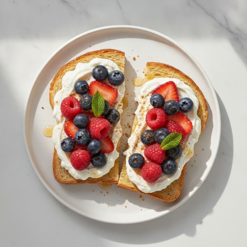 Sweet Protein Toast with Berries