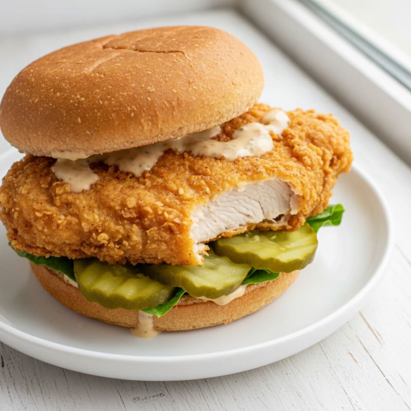 Buttermilk Fried Chicken Sandwich with Pickles