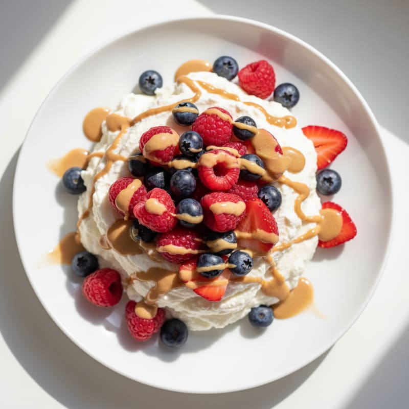 Silky Greek Yogurt Protein Mousse with Mixed Berries