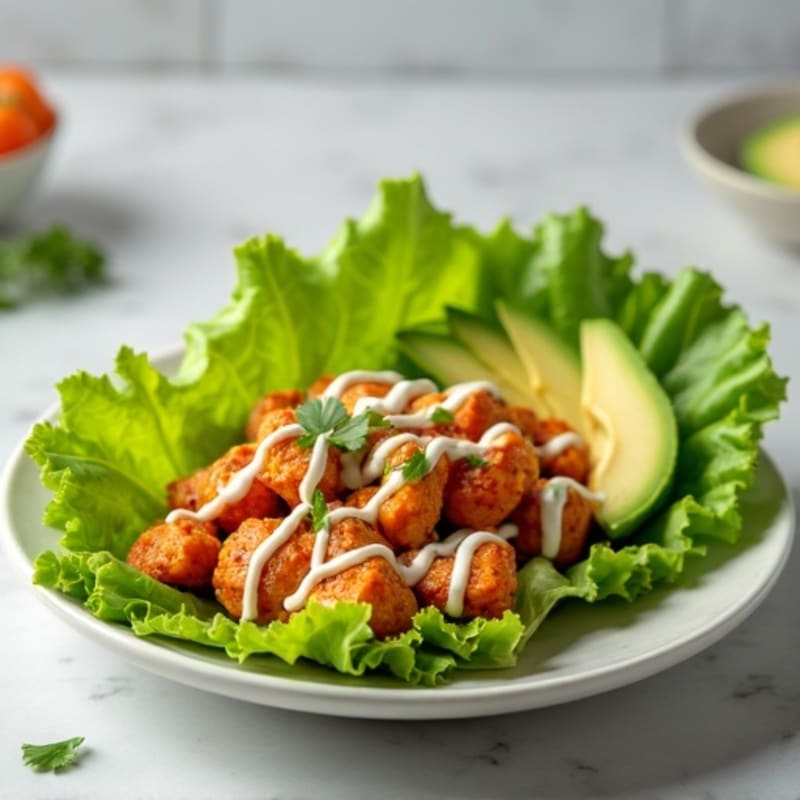 Spicy Buffalo Ranch Chicken Lettuce Wrap