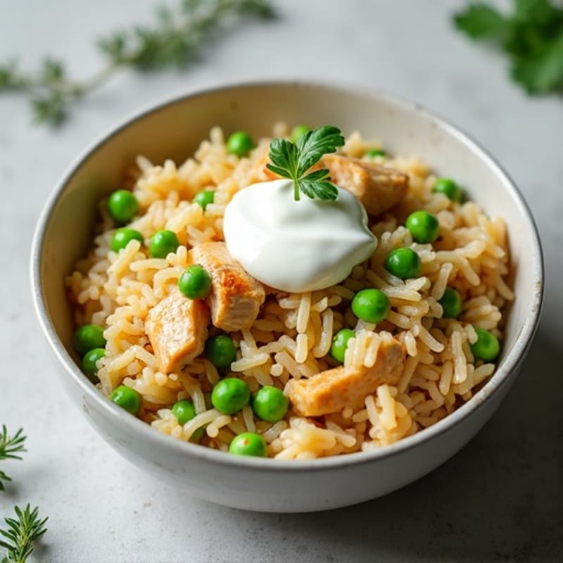 Creamy Instant Pot Chicken and Rice with Fresh Herbs