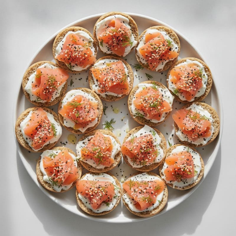 Smoked Salmon Mini Bagel Bites