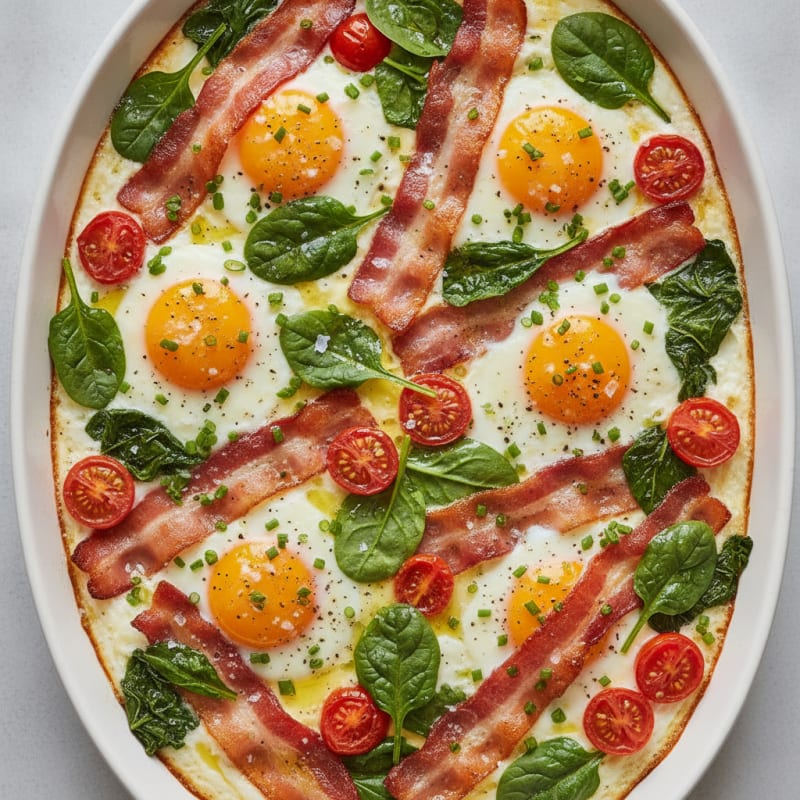Sheet Pan Eggs and Bacon