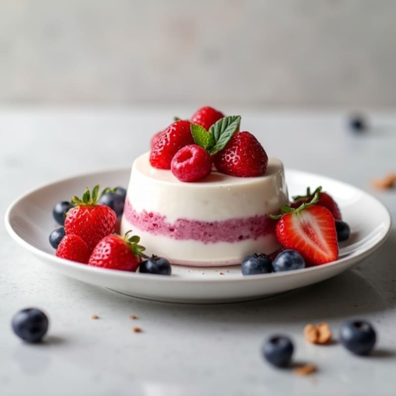 Silky Greek Yogurt Protein Pudding with Berries