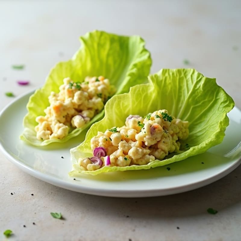 Creamy Egg Salad Lettuce Wraps
