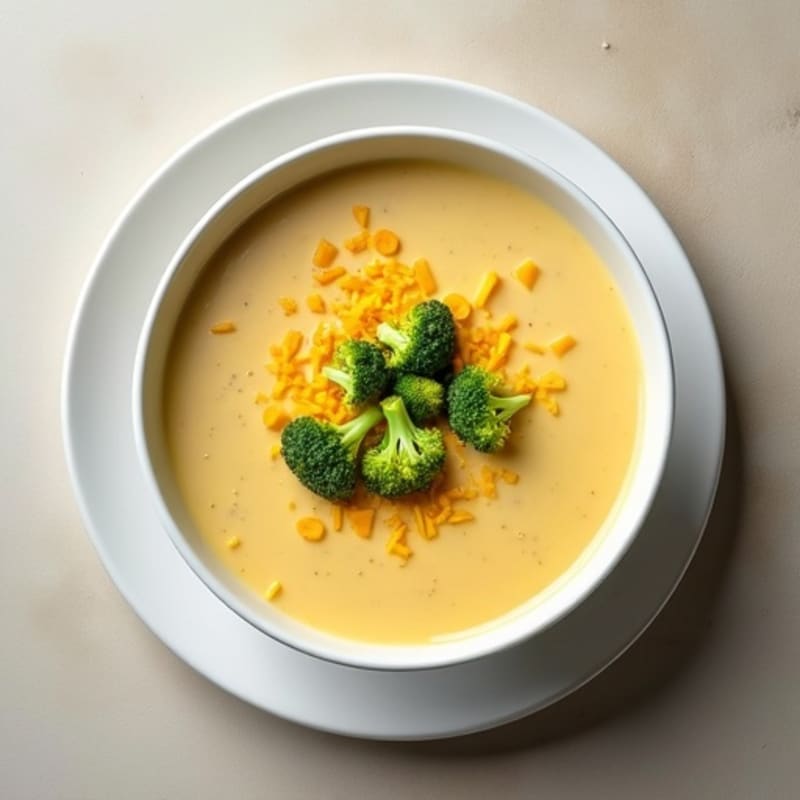 Creamy Lightened-Up Broccoli Cheddar Soup
