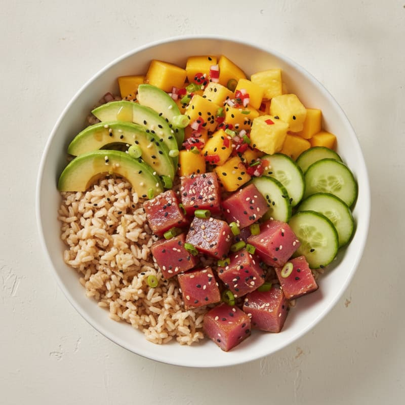 Ahi Tuna Poke Bowl with Tropical Salsa