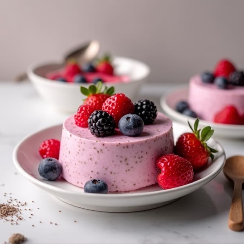 Silky Greek Yogurt Mousse with Mixed Berries