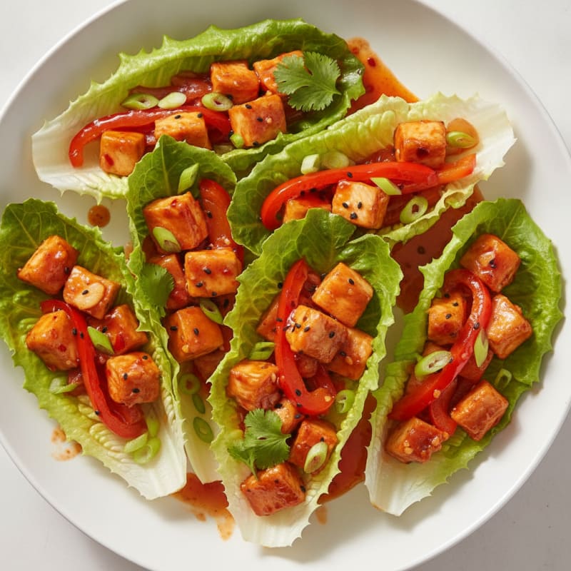 Sweet Chili Chicken Lettuce Wraps