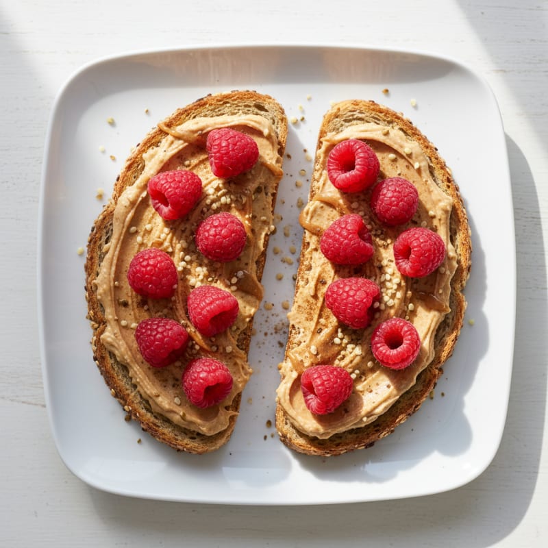 Protein-Packed Berry Almond Butter Toast