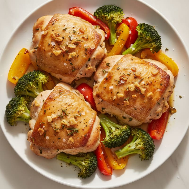 Garlic-Herb Roasted Chicken Thighs