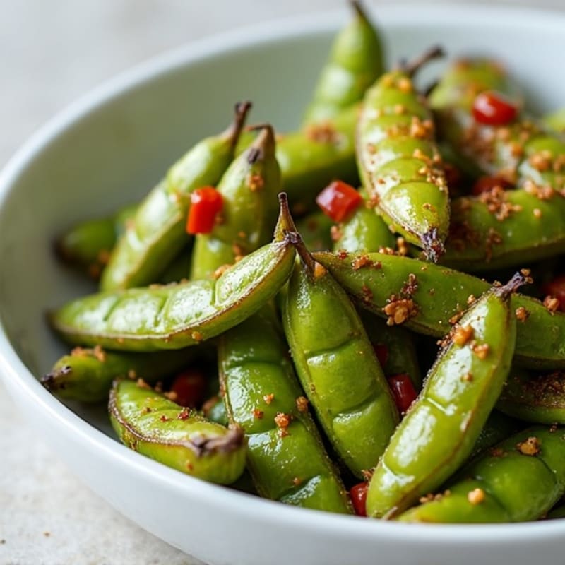Garlic-Chili Roasted Edamame