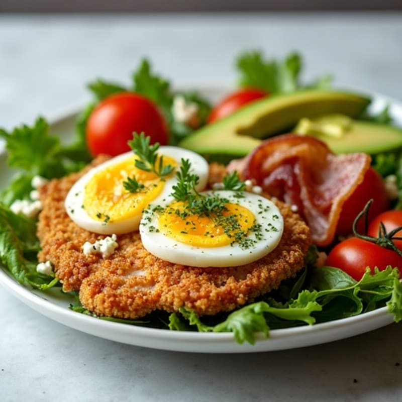 Crispy Chicken Cobb with Fresh Herb Vinaigrette