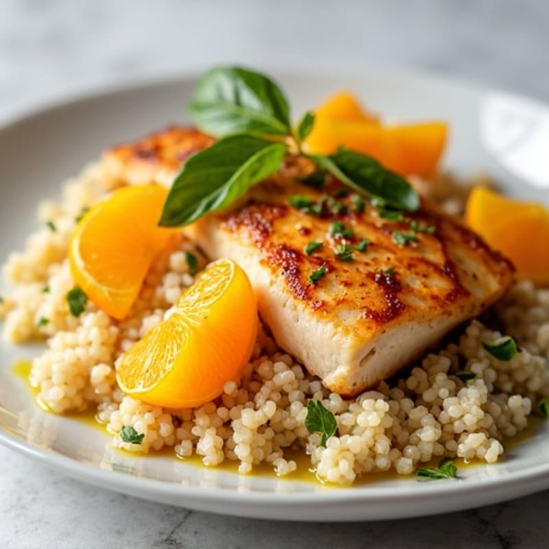 Fresh Citrus Glazed Chicken with Orange Quinoa