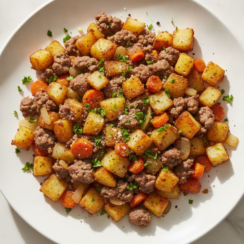 Beef and Root Vegetable Hash