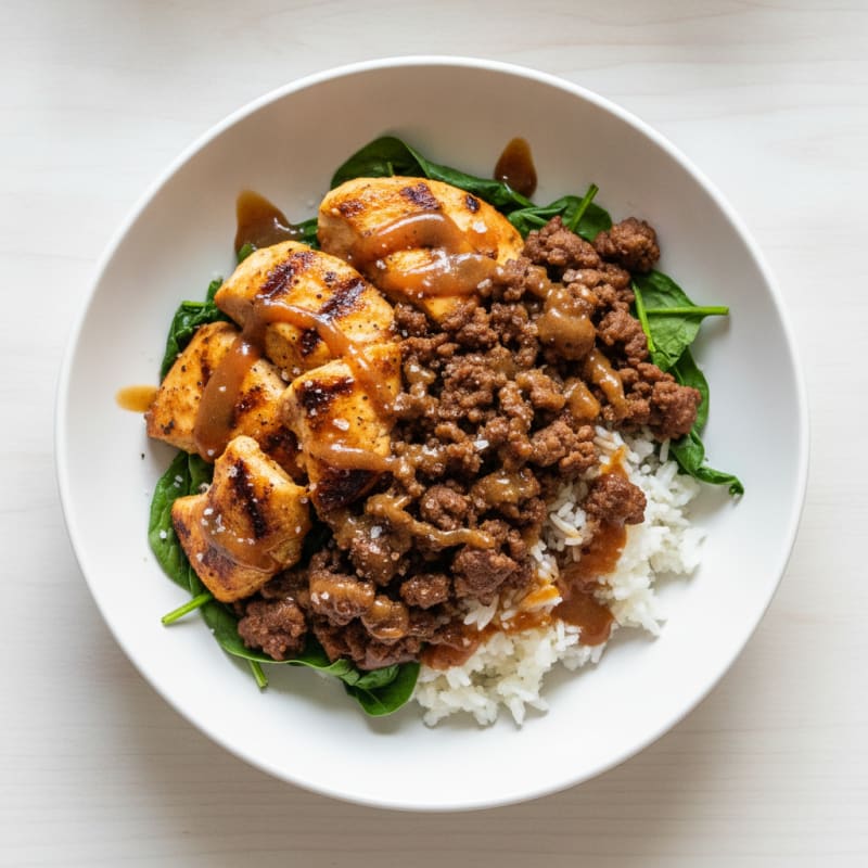 Chicken and Beef Power Bowl