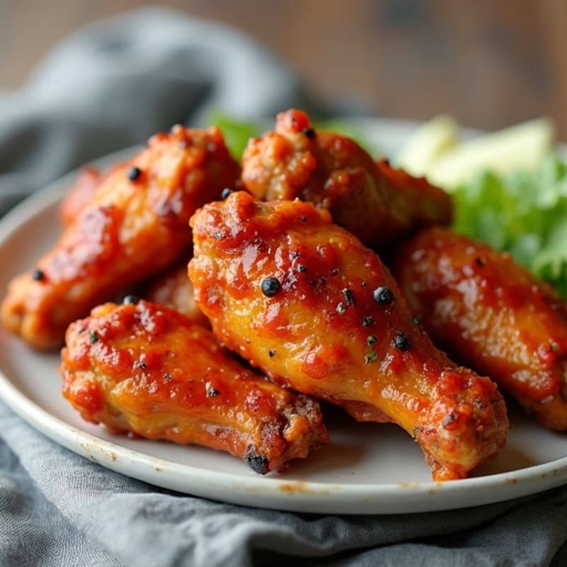 Crispy Baked Spicy BBQ Chicken Wings