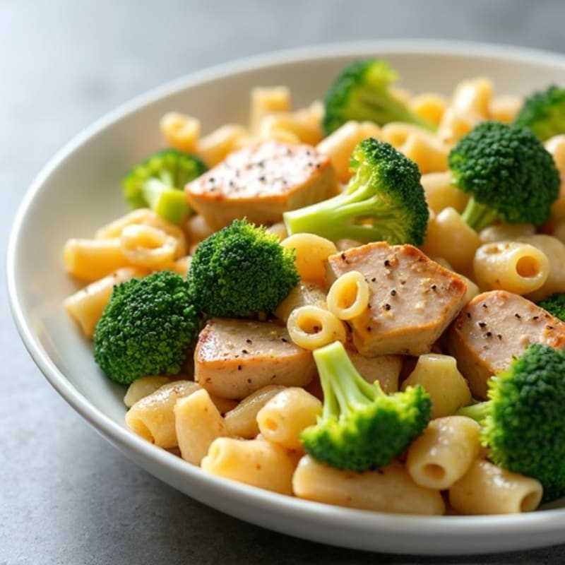 Creamy Chicken and Broccoli Protein Pasta