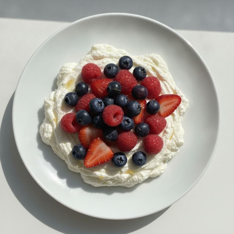 Silky Greek Yogurt Protein Mousse with Mixed Berries