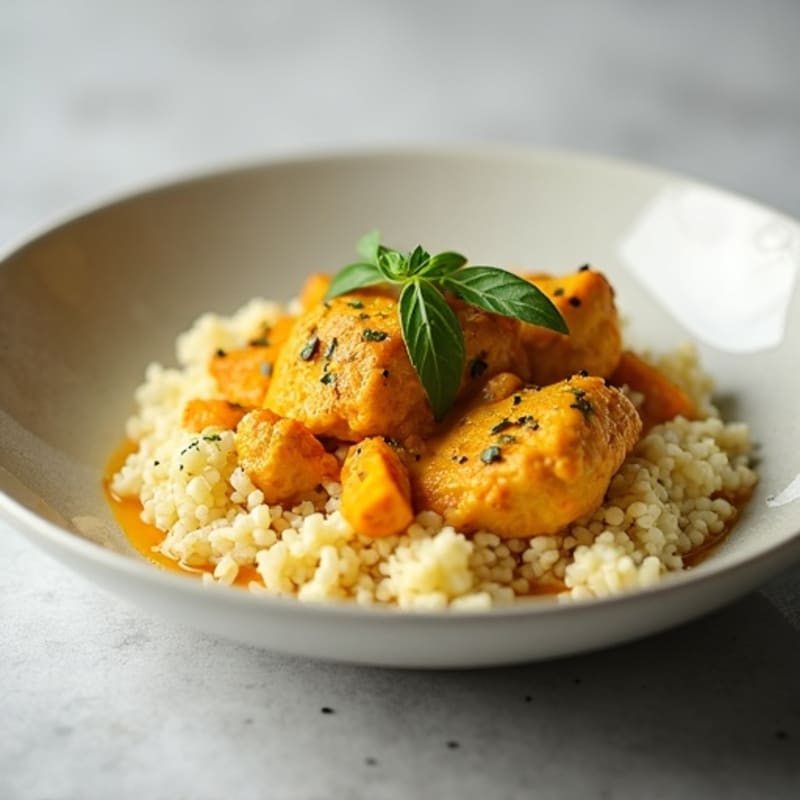 Coconut-Turmeric Chicken Curry with Cauliflower Rice