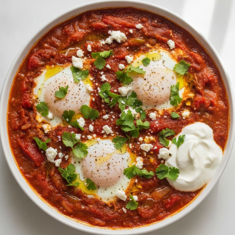 Authentic Shakshuka with Feta and Herbs