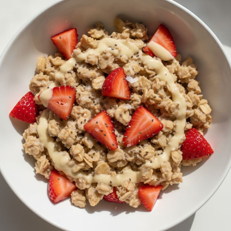Strawberry Shortcake Overnight Oats