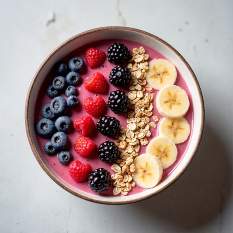 Oat Milk Protein Berry Smoothie Bowl
